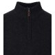 REDMOND Casual Herren Strick-Troyer Zipper Comfort Baumwollmix Anthrazit