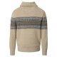 REDMOND Casual Herren Strick-Troyer Zipper Comfort Braun gemustert