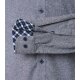 REDMOND Herren Flanellhemd Langarm Button-Down Modern-Fit Blau