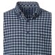 REDMOND Herren Flanellhemd Langarm Button-Down Modern Blau Karo