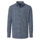 REDMOND Herren Flanellhemd Langarm Button-Down Comfort Blau Karo