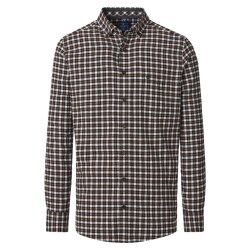 REDMOND Herren Flanellhemd Langarm Button-Down Comfort...