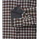 REDMOND Herren Flanellhemd Langarm Button-Down Comfort Schwarz Karo