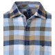 REDMOND Herren Flanellhemd Langarm Kent Modern-Fit Grün Karo