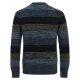 REDMOND Casual Herren Pullover Langarm Rundhals Comfort Blau gestreift