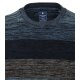 REDMOND Casual Herren Pullover Langarm Rundhals Comfort Blau gestreift