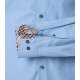 REDMOND Herren Freizeithemd Langarm Kent Modern-Fit Twill Hellblau