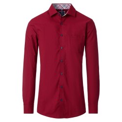 REDMOND Herren Freizeithemd Langarm Kent Modern-Fit Twill...
