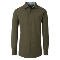 REDMOND Herren Freizeithemd Langarm Kent Modern-Fit Twill...