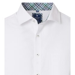 REDMOND Herren Freizeithemd Langarm Kent Comfort-Fit Twill Weiß
