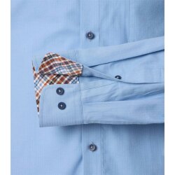 REDMOND Herren Freizeithemd Langarm Kent Comfort Twill Hellblau