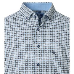 REDMOND Herren Freizeithemd Langarm Button-Down Comfort Blau Print