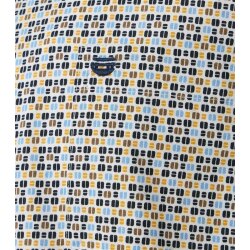 REDMOND Herren Freizeithemd Langarm Button-Down Comfort Gelb Print