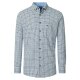 REDMOND Herren Freizeithemd Langarm Button-Down Modern-Fit Blau Print