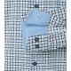 REDMOND Herren Freizeithemd Langarm Button-Down Modern-Fit Blau Print