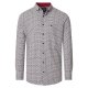 REDMOND Herren Freizeithemd Langarm Button-Down Modern-Fit Rot Print
