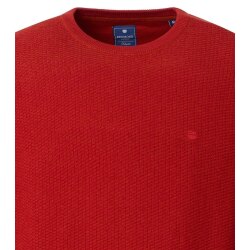 REDMOND Casual Herren Pullover Langarm Rundhals Comfort Rot