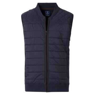 REDMOND Casual Herren Sweatweste Zipper Comfort Baumwollemix Blau