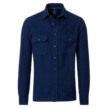 REDMOND Herren Flanellhemd Langarm Kent Comfort Baumwolle Blau