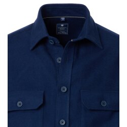 REDMOND Herren Flanellhemd Langarm Kent Comfort Baumwolle Blau