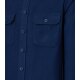 REDMOND Herren Flanellhemd Langarm Kent Comfort Baumwolle Blau