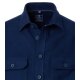 REDMOND Herren Flanellhemd Langarm Kent Comfort Baumwolle Blau