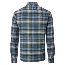 REDMOND Herren Flanellhemd Langarm Kent Comfort Grün...