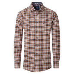 REDMOND Herren Flanellhemd Langarm Kent Comfort-Fit...
