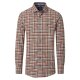 REDMOND Herren Flanellhemd Langarm Kent Comfort-Fit Orange Karo