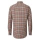 REDMOND Herren Flanellhemd Langarm Kent Comfort-Fit Orange Karo