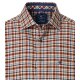 REDMOND Herren Flanellhemd Langarm Kent Comfort-Fit Orange Karo