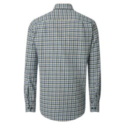 REDMOND Herren Flanellhemd Langarm Kent Comfort Grün...