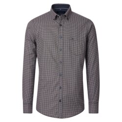 CASAMODA Freizeithemd Langarm Button-Down Comfort Braun...