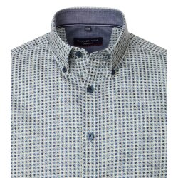 CASAMODA Freizeithemd Langarm Button-Down Casual Blau gemustert