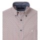 CASAMODA Freizeithemd Langarm Button-Down Casual Rot gemustert
