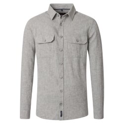 CASAMODA Herren Hemdjacke Langarm Kent Casual Leinenmix...