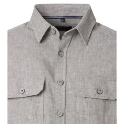 CASAMODA Herren Hemdjacke Langarm Kent Casual Leinenmix Grün