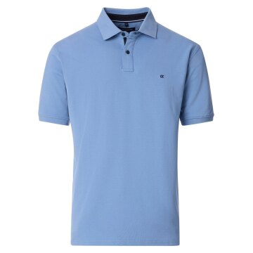 CASAMODA Poloshirt Kurzarm Baumwollmix Stretch Regular Aqua