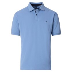 CASAMODA Poloshirt Kurzarm Baumwollmix Stretch Regular Aqua