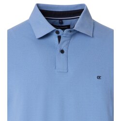 CASAMODA Poloshirt Kurzarm Baumwollmix Stretch Regular Aqua
