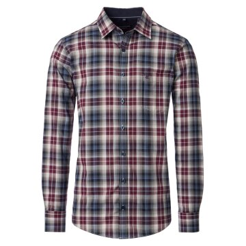 CASAMODA Herren Freizeithemd Langarm Kent Casual Rot kariert