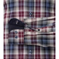 CASAMODA Herren Freizeithemd Langarm Kent Casual Rot kariert
