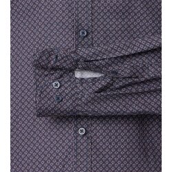 CASAMODA Herren Freizeithemd Langarm Kent Casual Blau gemustert