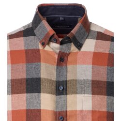 CASAMODA Flanellhemd Langarm Button-Down Casual Beige Karo