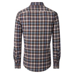 CASAMODA Flanellhemd Langarm Kent Casual Anthrazit kariert
