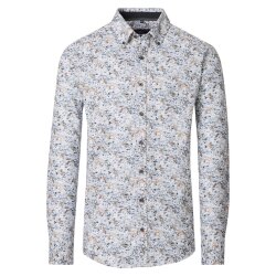 CASAMODA Freizeithemd Langarm Button-Down Casual Braun...