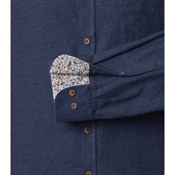 CASAMODA Herren Freizeithemd Langarm Button-Down Casual Blau