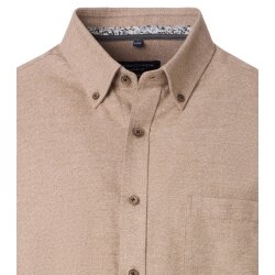 CASAMODA Herren Freizeithemd Langarm Button-Down Casual Beige