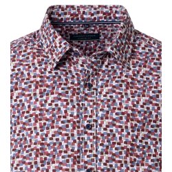 CASAMODA Herren Freizeithemd Langarm Kent Comfort Rot gemustert