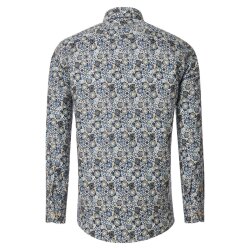 CASAMODA Herren Freizeithemd Langarm Button-Down Blau...